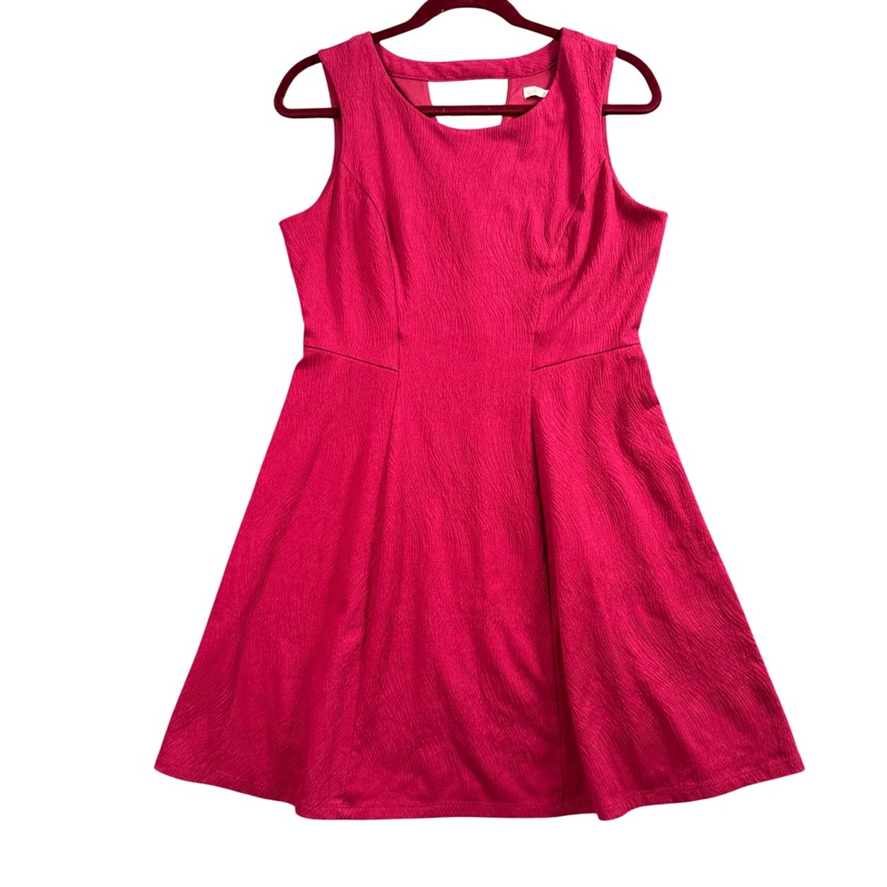 Y2K Barbiecore Pink Fit Flare‎ Dress Coquette Cutout Back Skater 12